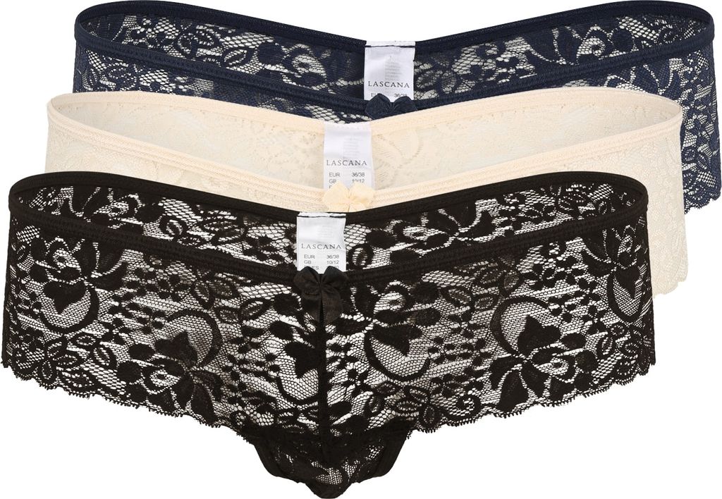 LASCANA String  beige / blå / sort