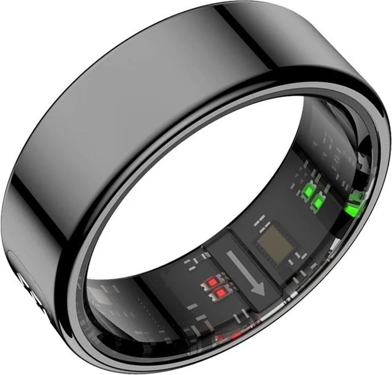 colmi r12 smartring - 20.8mm, størrelse 11, 1atm vandtæt - sort