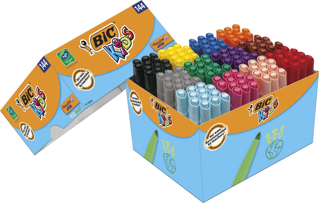 BIC Kids Visacolor XL Tuscher - 144 Farver