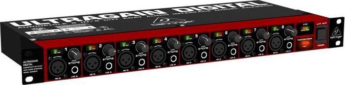 Lydinterface Behringer ADA8200 – 8-kanals AD/DA-konverter, 10–24.000 Hz