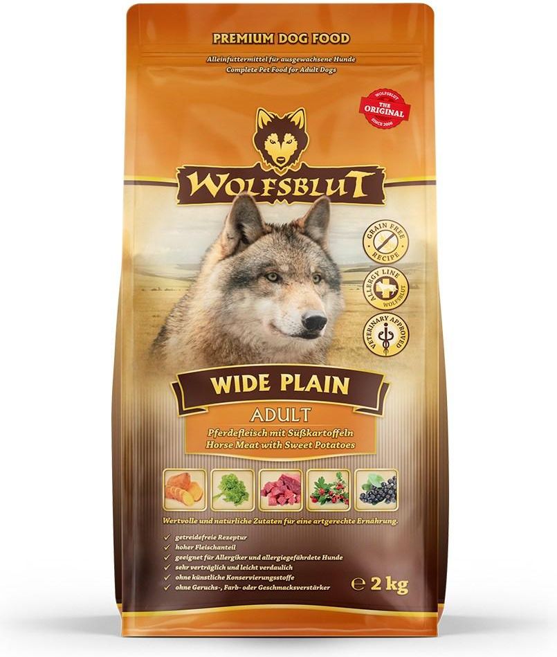 Wolfsblut Wide Plain Small breeds Horse with sweet potatoes - dry dog food - 2kg