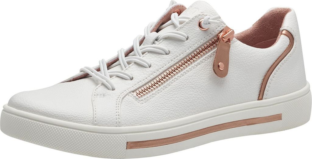 JANA Sneaker low  lysebrun / hvid