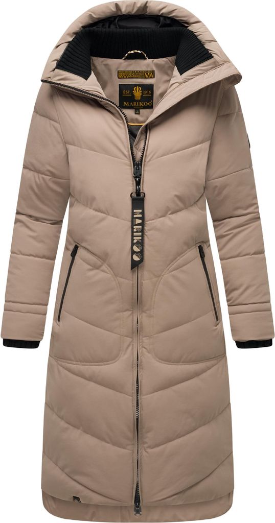 MARIKOO Vinterfrakke 'Benikoo'  beige / sort