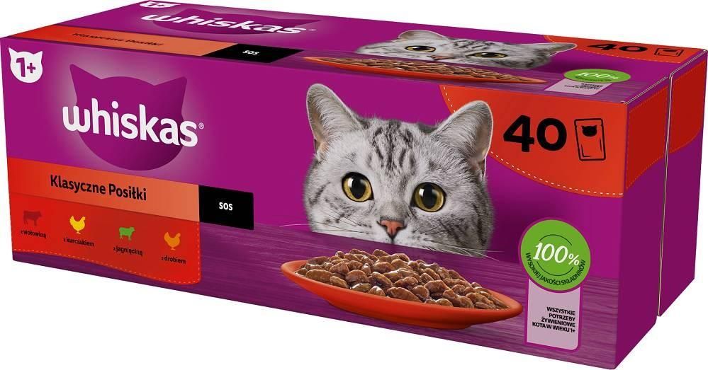 Vådfoder til kat – Whiskas Classic Meals Mix, 40×85 g