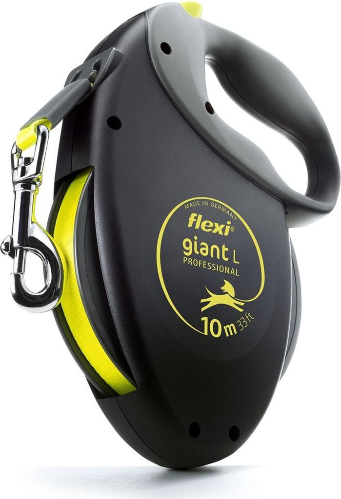 flexi - leash giant l 10 m tape black/neon yellow max 50 kg - (600.7786)