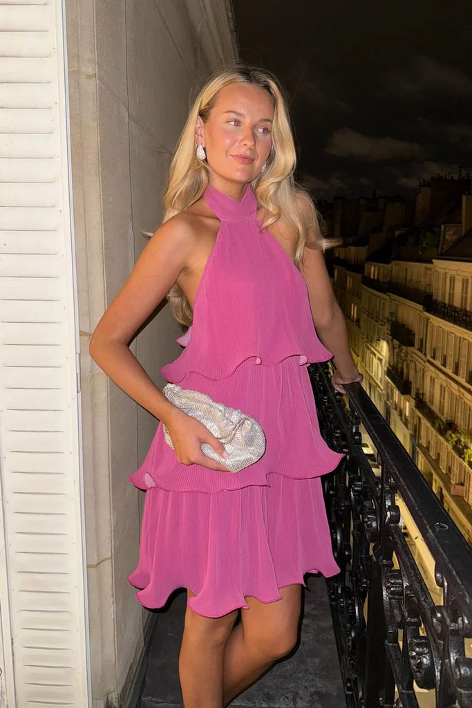 BYIC Karmenic Dress Kvinde Fuchsia Pink Korte Kjoler Str XS - hos Magasin
