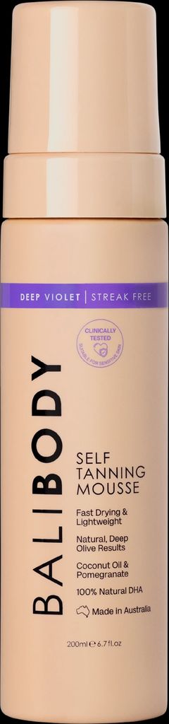 bali body deep violet self tanning mousse