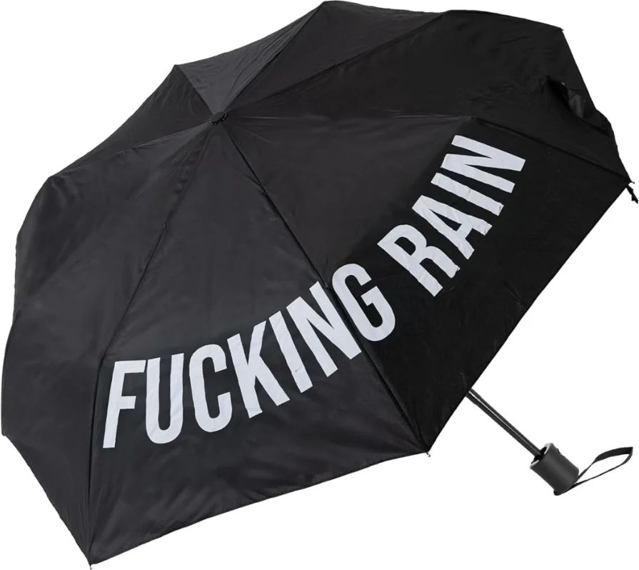 Fisura Parapluie Pliant Fantaisie Noir Fucking Rain