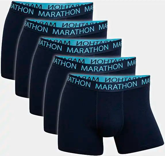 marathon herre 5-pak tights str. 2xl - blå