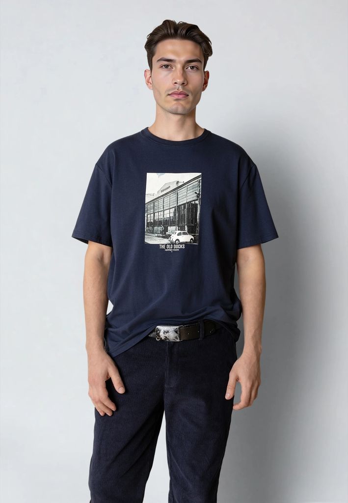 OLD COPENHAGEN DOCKS T-SHIRT - Navy