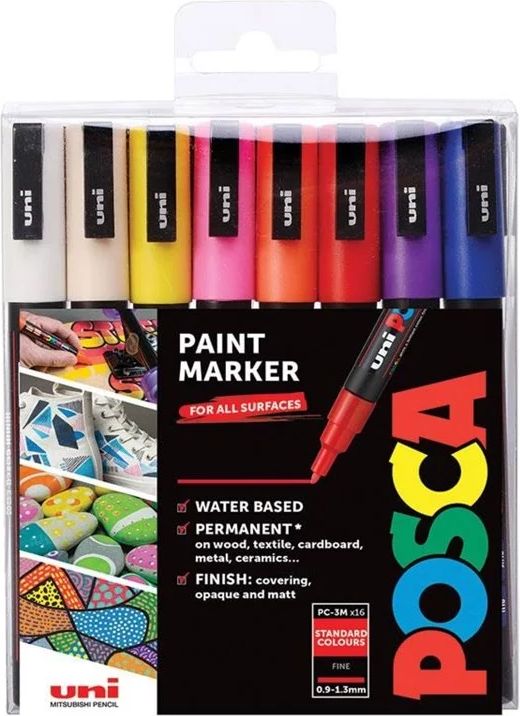 posca pc-1m - 16 colors