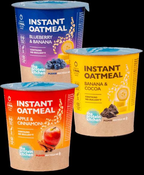 the protein kitchen instant oatmeal - bland selv (8x60g)