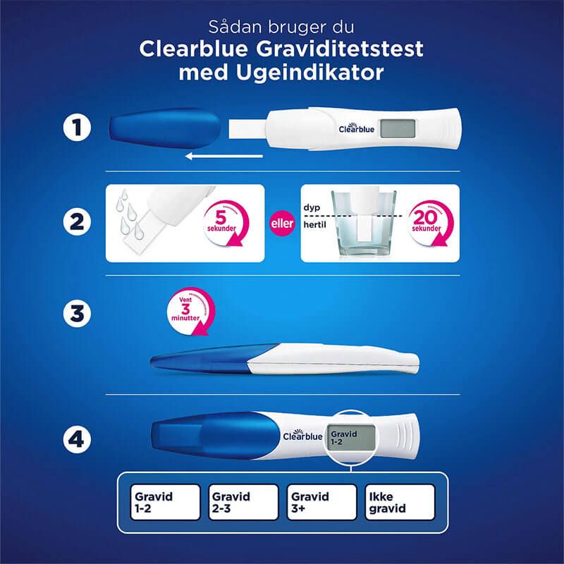 clearblue digital graviditetstest med ugeindikator – 2 stk.