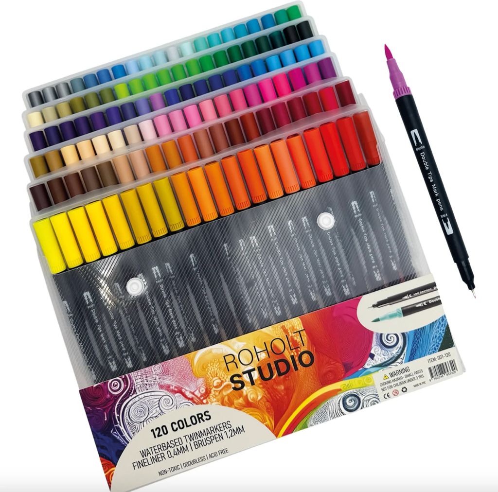 Roholt Studio 120 Dobbeltendede Vandbaserede Brushpens