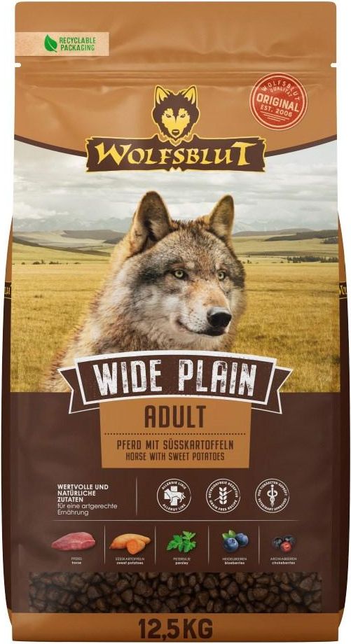 Wolfsblut Wide Plain Horse - dry dog food - 12.5kg