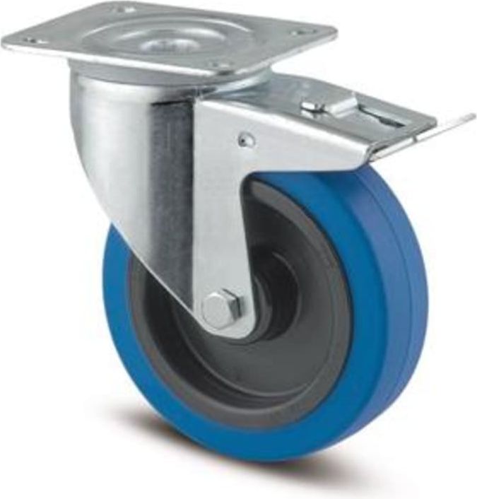 Tente Wheels 100mm swivel w/brake 160kg 3477ufrp62