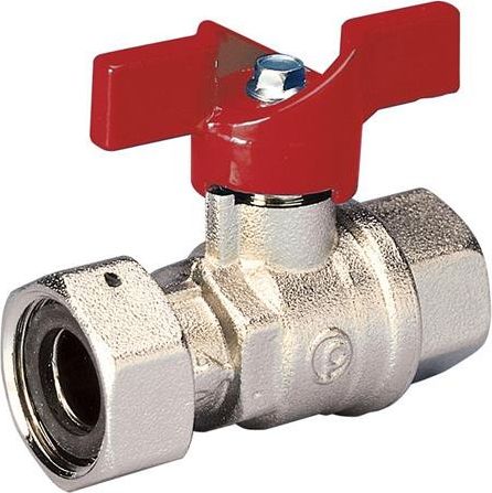 Pettinaroli Ball Valve n/forskr t-handle red