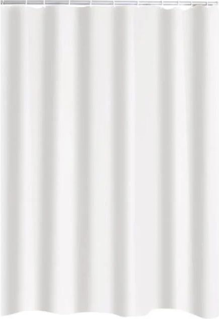 Hvid badeforhæng 180x200 cm