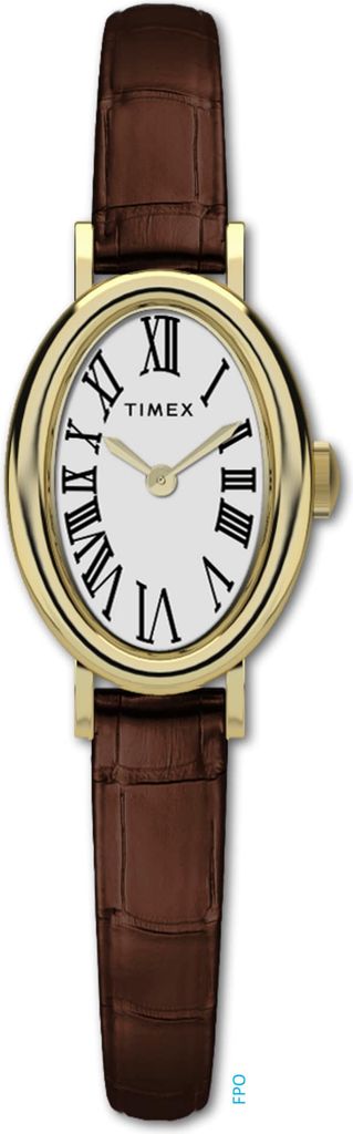 TIMEX Analogt ur 'Cavatina'  choko / guld / hvid