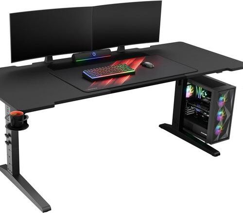 Genesis Holm Modular - desk - rectangular - anthracite black Gaming Bord