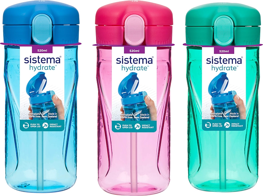 drikkeflaske quick flip (520 ml) - flere varianter - assorteret