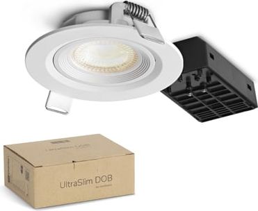 nordtronic ultraslim dob indbygningsspot, komplet inkl. driver og lyskilde, 3,7w, 3000k, 370lm, hvid (mat)