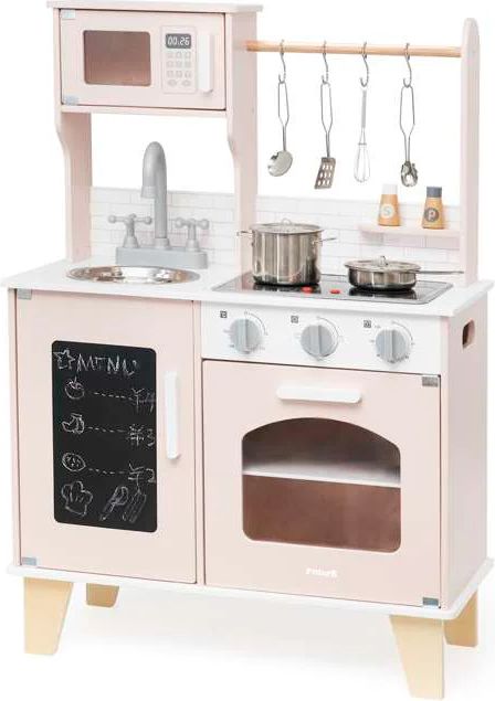 kid'oh chef's legekøkken m. lyd og lys samt tilbehør - rosa
