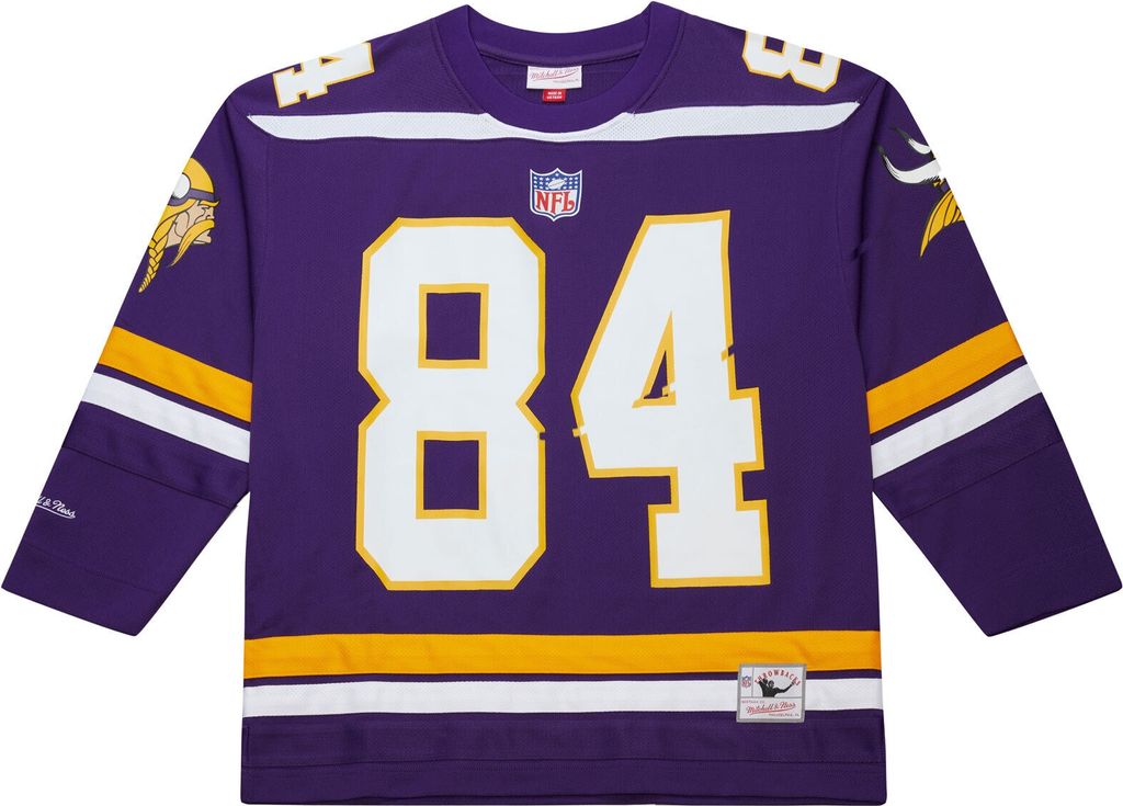 minnesota vikings mitchell & ness maxxed out fashion hockey jersey - mens