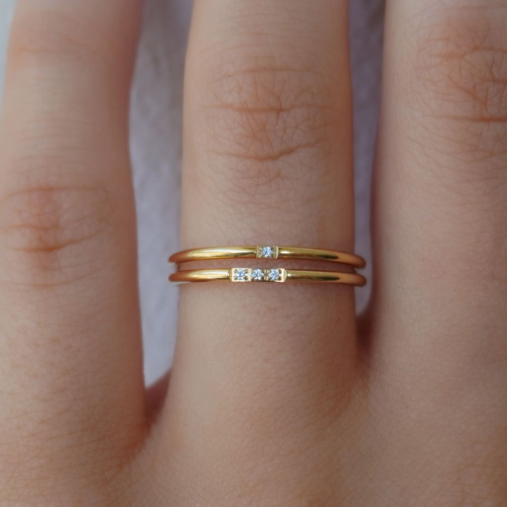 she's a gem 2-piece ring set