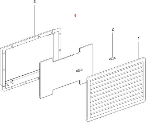 Thetford Vent Cover 257 x 432 White