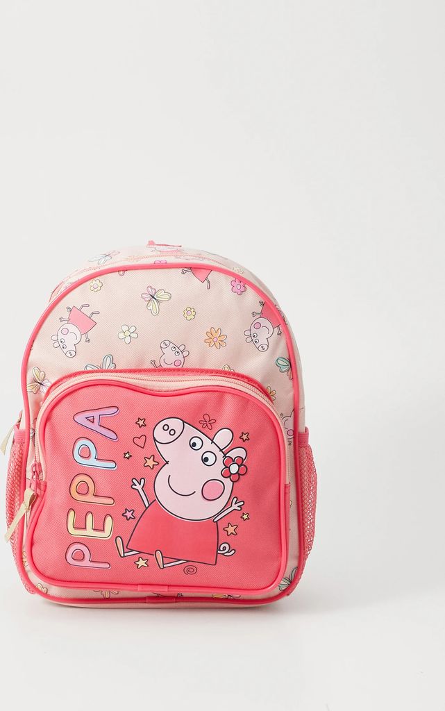 kidzroombackpack peppa pig i love this unisex - skoletasker - pink