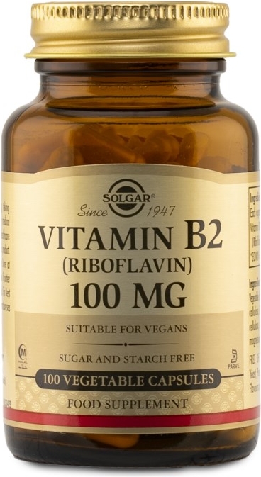 Solgar Vitamin B2 100mg, 100 kapsler