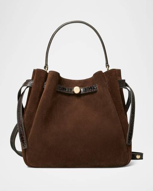 Tory Burch Romy Suede Bucket Bag - Brun