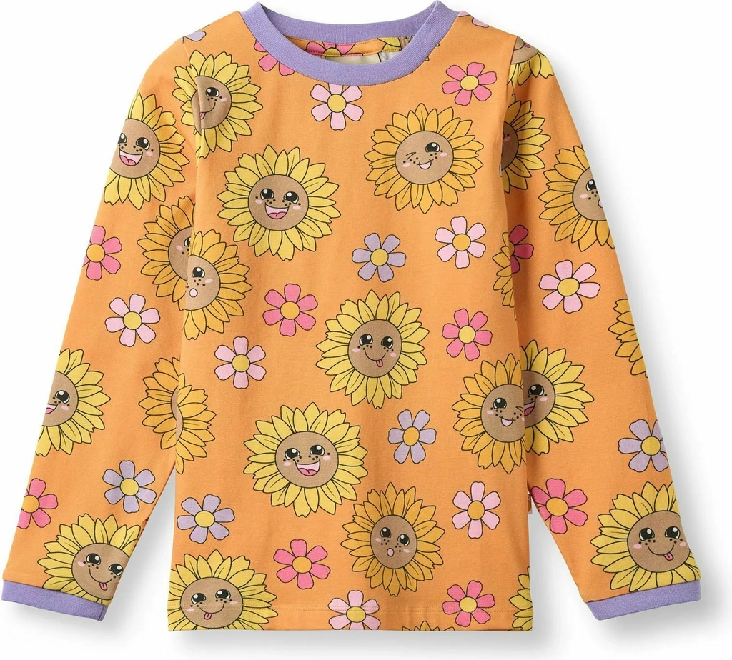 Småfolk Elstar With Sunflowers Langærmet T-shirt - Orange