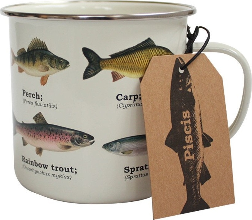 Gift Republic Emalje Skimmel Fisk - White - 550 ML