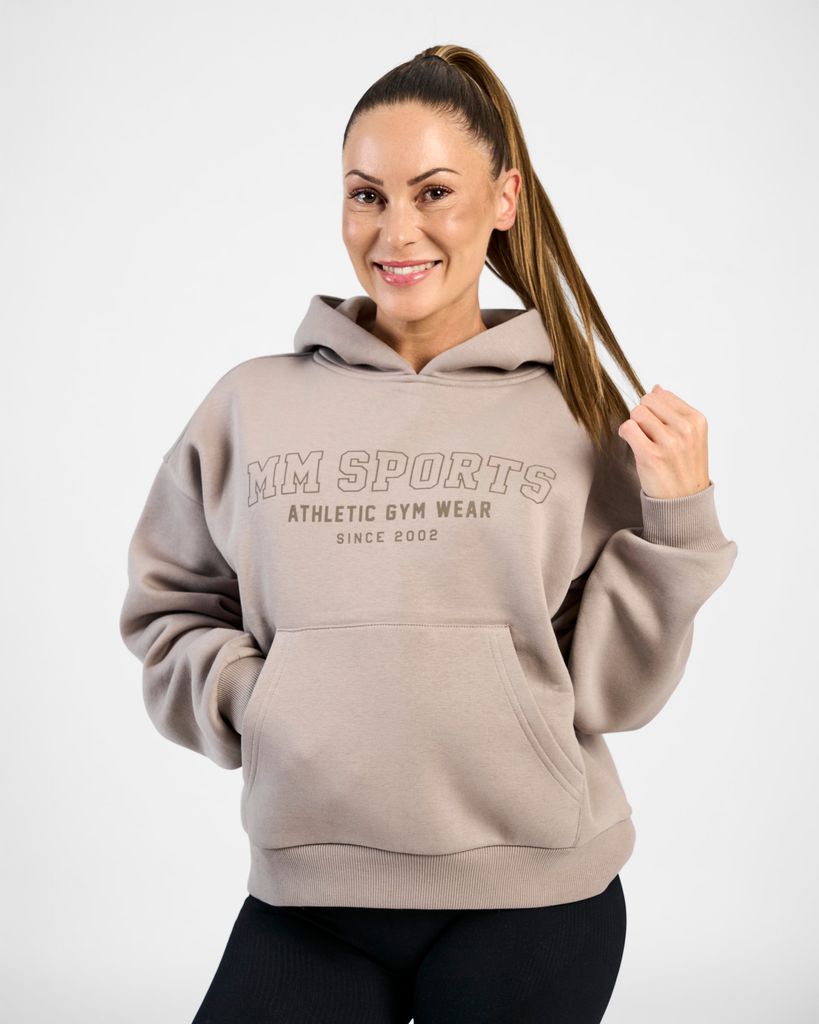 MM Sports Hoodie Wmn Varsity - Taupe