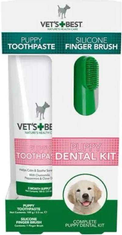 Vets Best Best Dental Care Kit Finger Brush