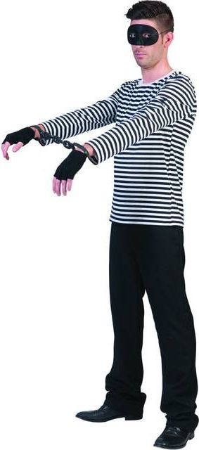 Rubies Stribet T-Shirt - Sort/Hvid
