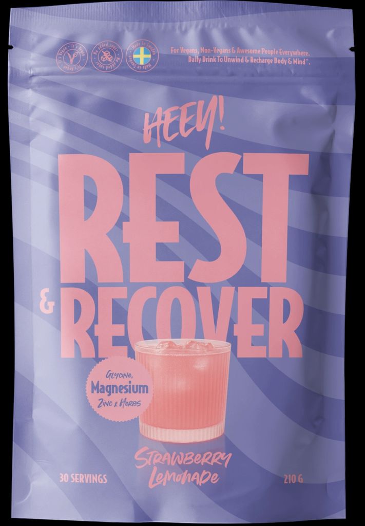 heey! rest & recover magnesium jordgubbslemonad 210 g