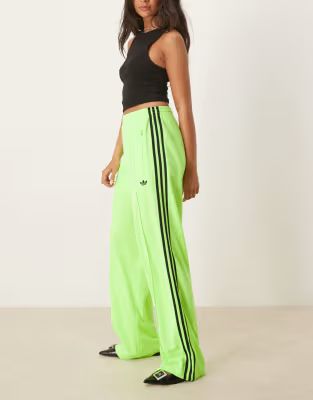 adidas originals - firebird - limegrønne løstsiddende træningsbukser