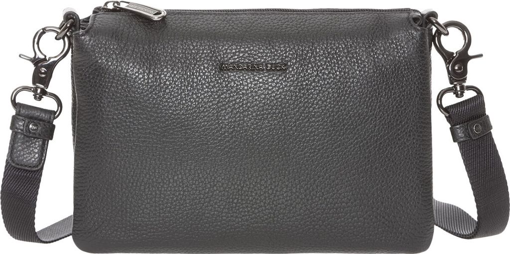 Mandarina Duck Mellow Leather Pochette / Nero 23x15x9 - Skuldertasker hos Magasin