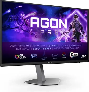 AOC AGON PRO AG276QZD2 skærm - 27" - 0,03ms - QHD - Oled 2560x1440