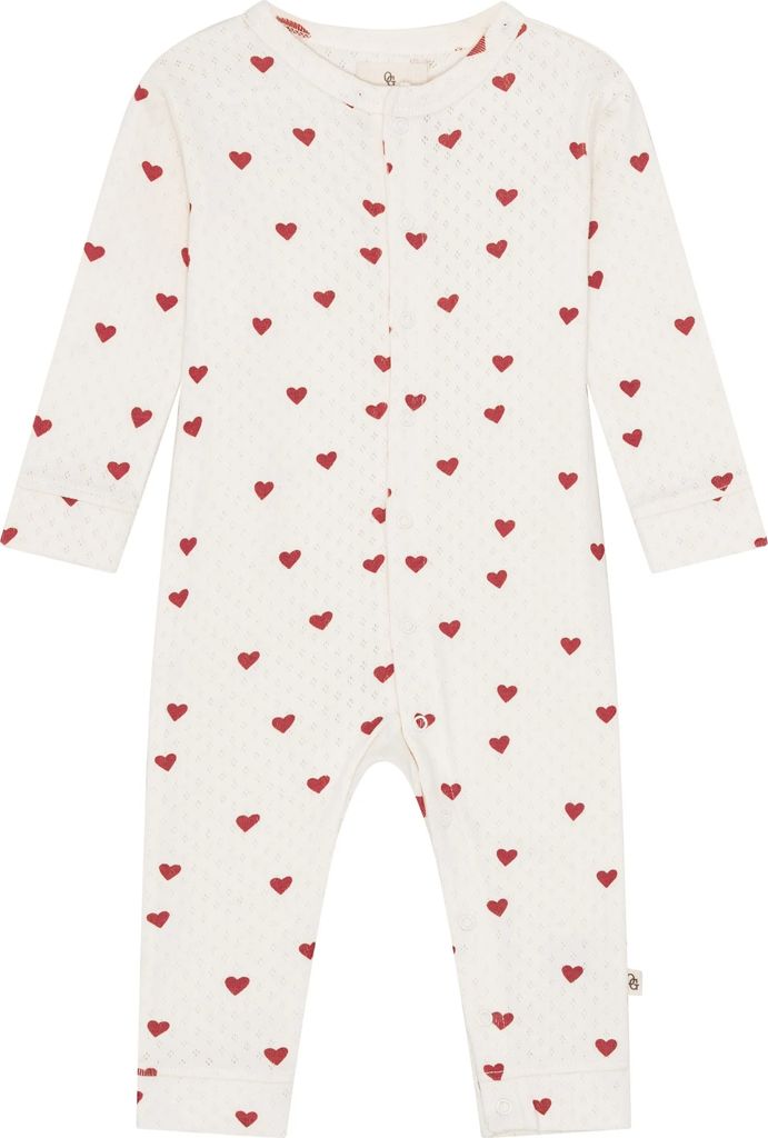 pointelle onesie - love hearts