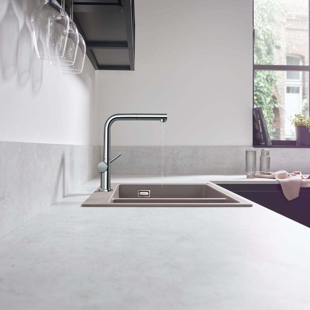 Hansgrohe Talis 270 køkkenarmatur med udtræk, mat sort