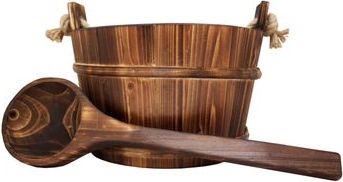 Emendo Bucket With A Rope + Ladle - Nude - ONE SIZE