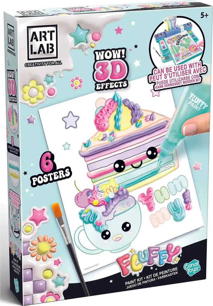 AMO Art Lab Fluffy Paint Kit - Multi/patterned - ONE SIZE