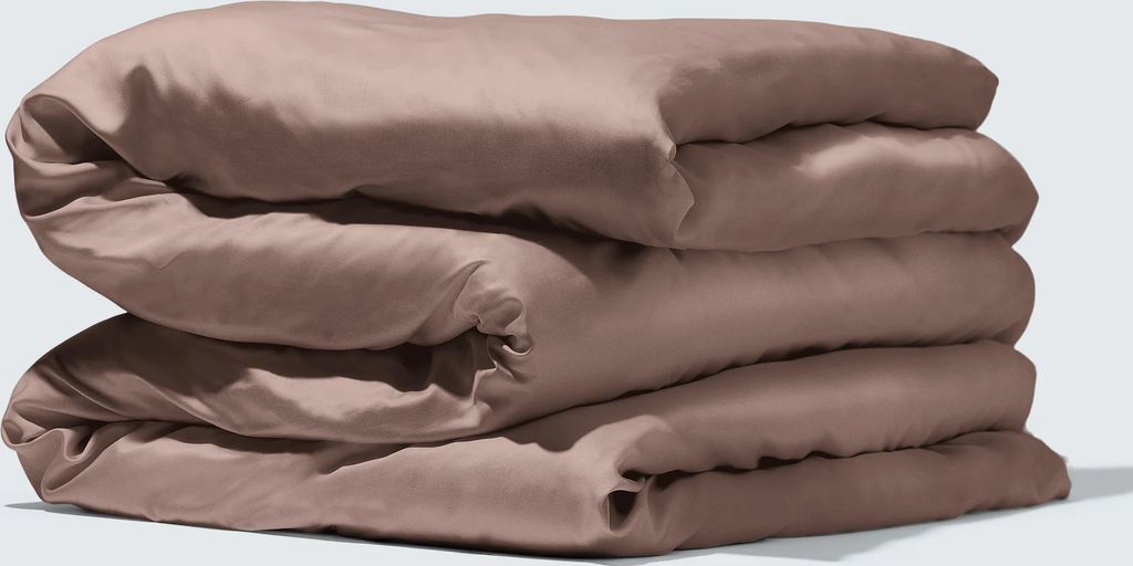 silky bamboo duvet cover, taupe