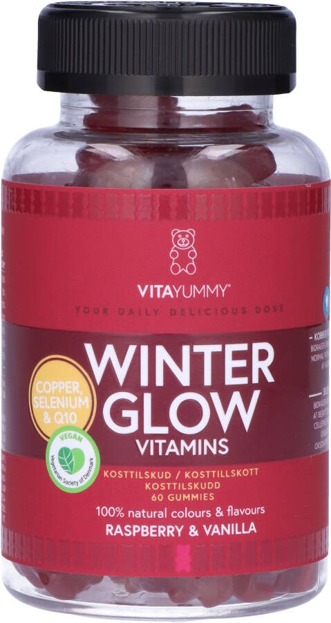 VitaYummy Winter Glow Vitamins Raspberry & Vanilla (U) (Stop Beauty Waste) 150 g 60 stk.