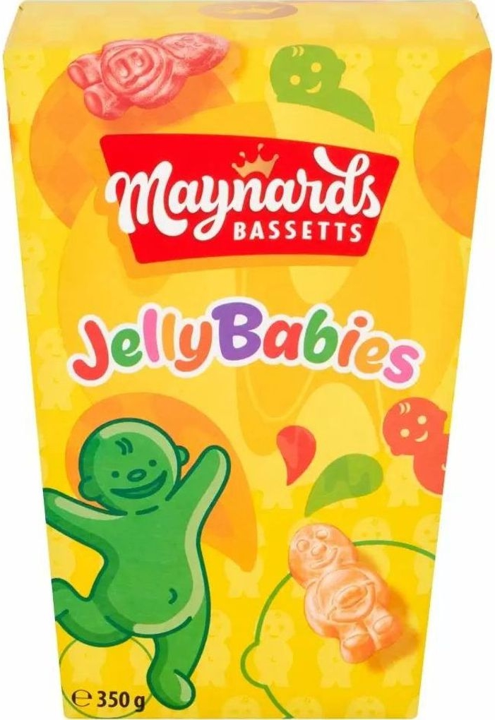 maynards bassetts jelly babies - soft fruity jelly candies, 350g