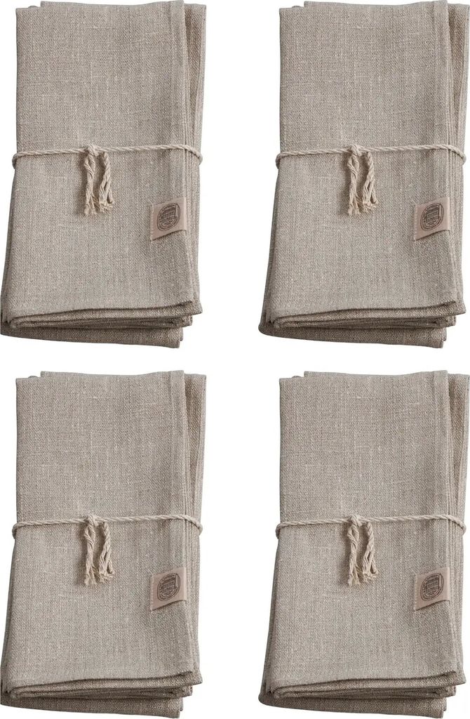 Lovely Linen Serviett 4-pk Hvit Hvit